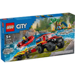Конструктор LEGO City Fire Пожарная машина 4x4 со спасительным катером / 60412