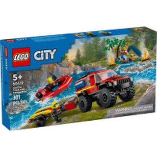 Конструктор LEGO City Fire Пожарная машина 4x4 со спасительным катером / 60412