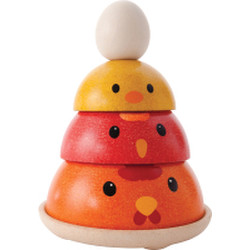 Развивающий игровой набор Plan Toys Пирамидка Куриное гнездо / 5695