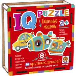Развивающая игра Айрис-пресс IQ пазл деревянный. Полезные машины 2+ / 9785811282449