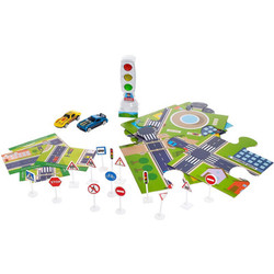 Набор игрушечных автомобилей Автоград Светофор с игровым полем Изучаем ПДД / 5266995