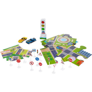 Набор игрушечных автомобилей Автоград Светофор с игровым полем Изучаем ПДД / 5266995