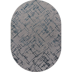 Ковер Merinos Liman F164-OVAL-GRAY-D.BLUE
