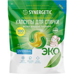 Капсулы для стирки Synergetic Universal Концентрированные гипоаллергенные