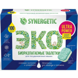 Таблетки для посудомоечных машин Synergetic Биоразлагаемые Ultra Power