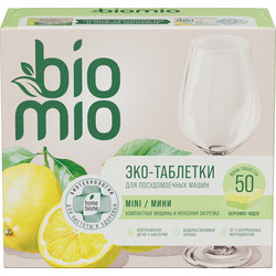 Таблетки для посудомоечных машин BioMio С маслами бергамота и юдзу