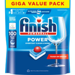 Таблетки для посудомоечных машин Finish Powerball Power AIO Clean & Shine