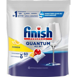 Капсулы для посудомоечных машин Finish Quantum All in 1 Лимон