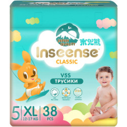 Подгузники-трусики детские Inseense Classic V5S XL 12-17 кг / InsCV5SXL38Emer