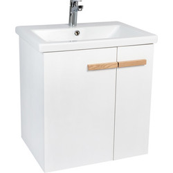 Тумба с умывальником Viant Мюнхен Como 70 / VMUN70COBEL-T2STP (белый)+S-UM-COM70/1-w