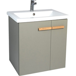 Тумба с умывальником Viant Мюнхен Como 60 / VMUN60COH-T2STP (хаки)+S-UM-COM60/1-w