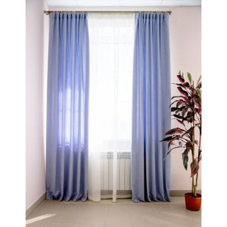 Комплект штор Decoretto Канвас небесный КН-K10