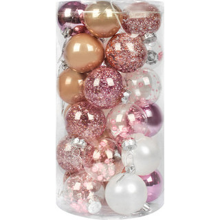 Набор шаров новогодних Miland Праздник в розовых оттенках / НУ-4210