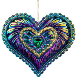 Елочная игрушка Erich Krause Decor. Сердце аквамарин / 58938