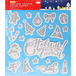 Набор наклеек на окно новогодних Miland Сказочное торжество / НУ-7036