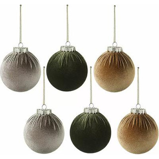 Набор шаров новогодних Tkano New Year Essential Velvet Christmas / TK24-NY_DEC0011