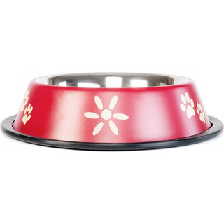 Миска для животных ZooZooZoo Лапки SWT-5008A-450/bordo
