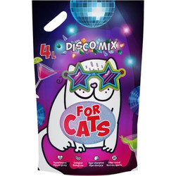 Наполнитель для туалета For Cats Disco Mix силикагелевый с ароматом голубого лотоса / TUZ920