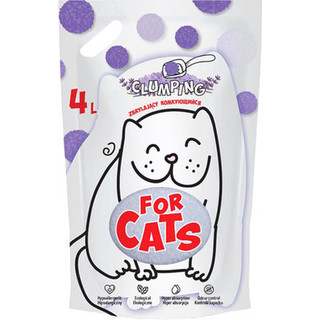 Наполнитель для туалета For Cats Силикагелевый комкующийся с ароматом лаванды / TUZ921