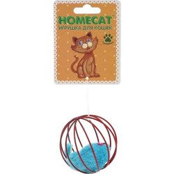 Игрушка для кошек Homecat Мышка в проволочном шаре / 72337