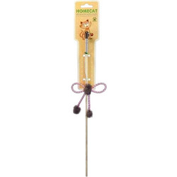 Игрушка для кошек Homecat Дразнилка Бантик из пружинки с норкой / 71135