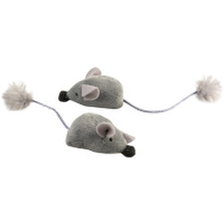 Игрушка для кошек Duvo Plus Мышки плюшевые с кошачьей мятой / 12082/DV