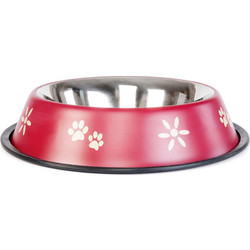 Миска для животных ZooZooZoo Лапки SWT-5008A-1400/bordo