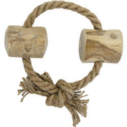 Игрушка для собак Coffee Wood Веревочное кольцо с бочонками / RING/CW-M