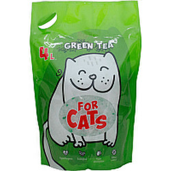 Наполнитель для туалета For Cats Силикагелевый с ароматом зеленого чая / TUZ033