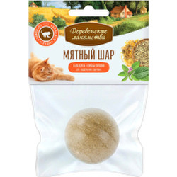 Игрушка для кошек Деревенские лакомства Мятный шар. Календула,корень солодки / 72201150