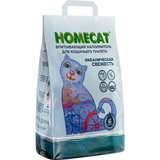 Наполнитель для туалета Homecat Океаническая свежесть Впитывающий / 61951
