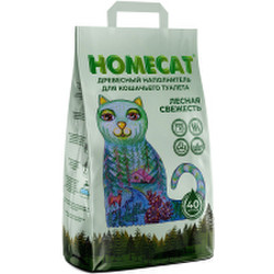 Наполнитель для туалета Homecat Древесный Лесная свежесть / 68018