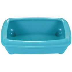 Туалет-лоток ZooM Четвертый с рамкой глубокий / 2904бирюз