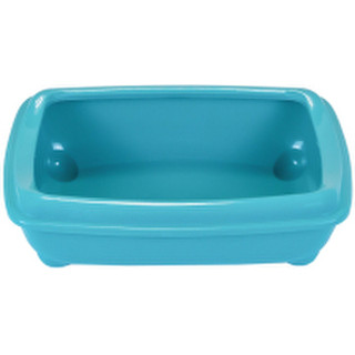 Туалет-лоток ZooM Четвертый с рамкой глубокий / 2904бирюз