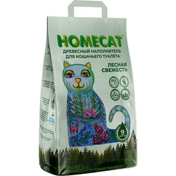 Наполнитель для туалета Homecat Древесный Лесная свежесть / 61505