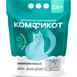 Наполнитель для туалета Комфикот Силикагелевый впитывающий / 20367009