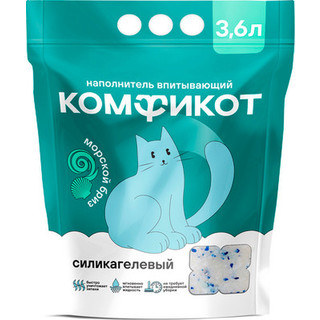 Наполнитель для туалета Комфикот Силикагелевый впитывающий / 20367009