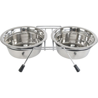 Набор мисок для животных ZooZooZoo Двойная на подставке SWT-6009D-780