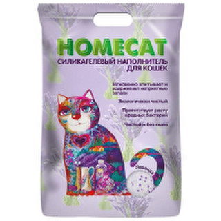 Наполнитель для туалета Homecat Лаванда Силикагелевый / 79035