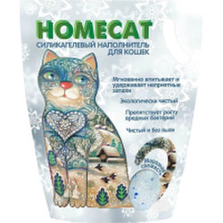 Наполнитель для туалета Homecat Морозная свежесть Силикагелевый / 79032