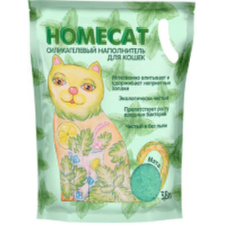 Наполнитель для туалета Homecat Мята Силикагелевый / 79949