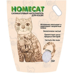 Наполнитель для туалета Homecat Стандарт Силикагелевый / 68904