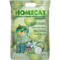 Наполнитель для туалета Homecat Яблоко Силикагелевый / 68913