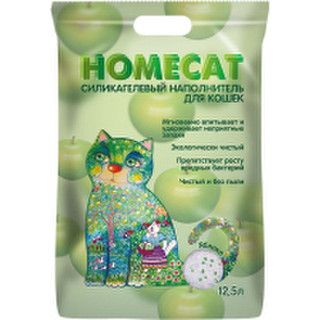 Наполнитель для туалета Homecat Яблоко Силикагелевый / 68913