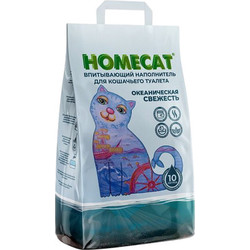Наполнитель для туалета Homecat Океаническая свежесть Впитывающий / 81099