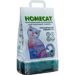 Наполнитель для туалета Homecat Океаническая свежесть Впитывающий / 81099
