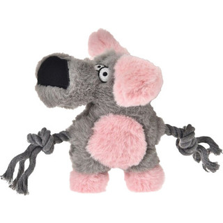 Игрушка для собак Homepet Собачка плюш с канатами с пищалкой / 71110