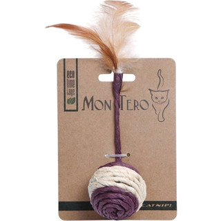 Игрушка для кошек Mon Tero Eco Мячик с пером / 60304