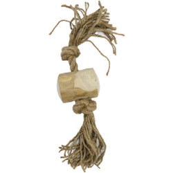 Игрушка для собак Coffee Wood Бочонок на веревке / TUG/CW-M