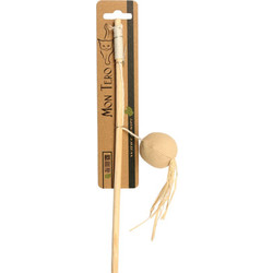 Игрушка для кошек Mon Tero Eco Дразнилка-удочка Шарик с кошачьей мятой / 51458